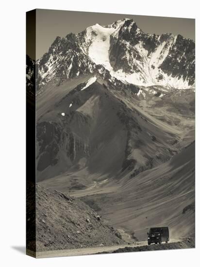 Mendoza Province, Las Cuevas, Road to Christo Redentor Statue by Cerro Aconcagua, Argentina-Walter Bibikow-Stretched Canvas