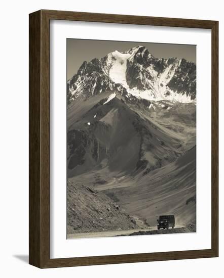 Mendoza Province, Las Cuevas, Road to Christo Redentor Statue by Cerro Aconcagua, Argentina-Walter Bibikow-Framed Photographic Print