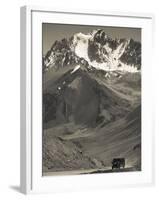 Mendoza Province, Las Cuevas, Road to Christo Redentor Statue by Cerro Aconcagua, Argentina-Walter Bibikow-Framed Photographic Print