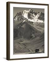 Mendoza Province, Las Cuevas, Road to Christo Redentor Statue by Cerro Aconcagua, Argentina-Walter Bibikow-Framed Photographic Print