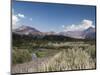 Mendoza Province, Uspallata, Andes Mountains and Rio Mendoza River, Argentina-Walter Bibikow-Mounted Photographic Print