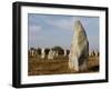 Menec Menhirs in Carnac, Morbihan, Brittany, France, Europe-null-Framed Photographic Print