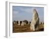 Menec Menhirs in Carnac, Morbihan, Brittany, France, Europe-null-Framed Photographic Print