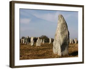 Menec Menhirs in Carnac, Morbihan, Brittany, France, Europe-null-Framed Photographic Print