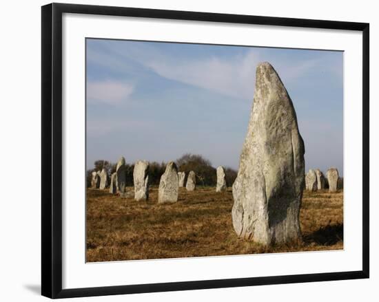 Menec Menhirs in Carnac, Morbihan, Brittany, France, Europe-null-Framed Photographic Print