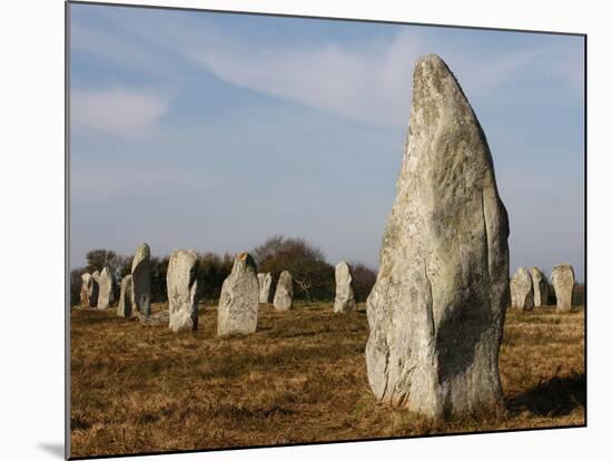 Menec Menhirs in Carnac, Morbihan, Brittany, France, Europe-null-Mounted Photographic Print
