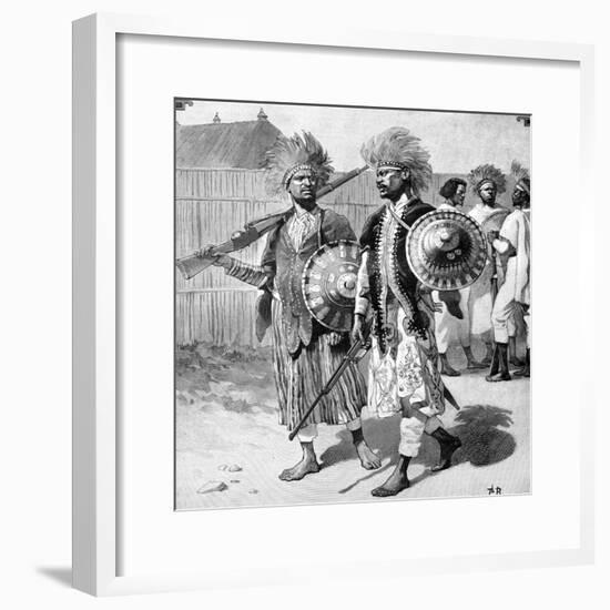 Menelik II Guards in Abyssinia or Ethiopia 1903-Chris Hellier-Framed Giclee Print