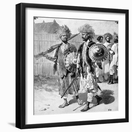 Menelik II Guards in Abyssinia or Ethiopia 1903-Chris Hellier-Framed Giclee Print