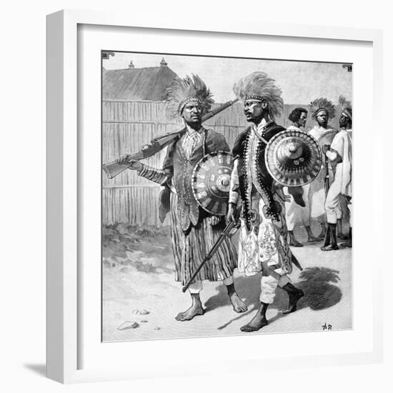 Menelik II Guards in Abyssinia or Ethiopia 1903-Chris Hellier-Framed Giclee Print