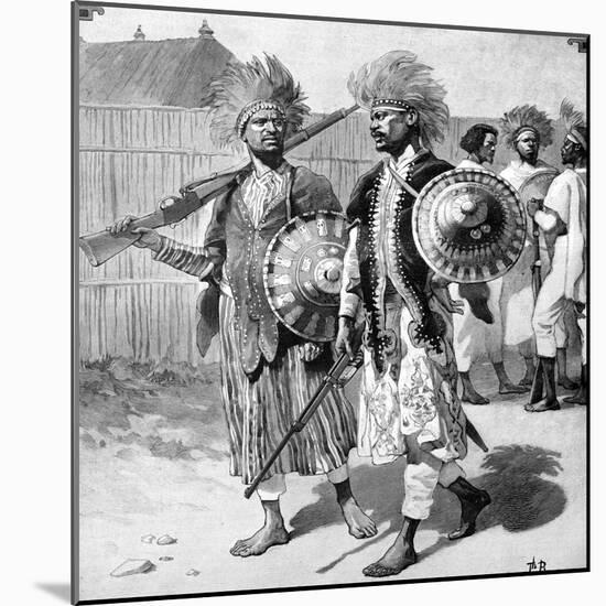 Menelik II Guards in Abyssinia or Ethiopia 1903-Chris Hellier-Mounted Giclee Print