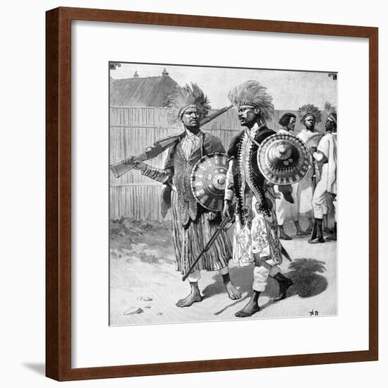 Menelik II Guards in Abyssinia or Ethiopia 1903-Chris Hellier-Framed Giclee Print