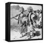 Menelik II Guards in Abyssinia or Ethiopia 1903-Chris Hellier-Framed Stretched Canvas