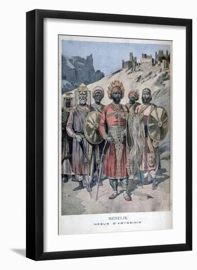 Menelik II of Abyssinia, 1895-Henri Meyer-Framed Giclee Print