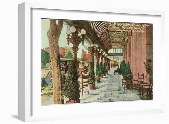 Menger Colonnade, San Antonio, Texas-null-Framed Art Print