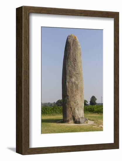 Menhir (Ancient Standing Stone), Le Champ Dolent, Dol-De-Bretagne, Brittany, France, Europe-Rolf Richardson-Framed Photographic Print