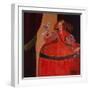 Menina in Red with Small Cockerel-Marisa Leon-Framed Giclee Print