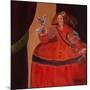 Menina in Red with Small Cockerel-Marisa Leon-Mounted Giclee Print