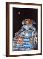 Menina with Blue Moon-Marisa Leon-Framed Giclee Print