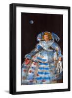 Menina with Blue Moon-Marisa Leon-Framed Giclee Print