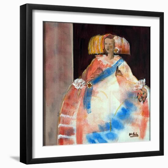 Menina with Sash and Flower-Marisa Leon-Framed Giclee Print