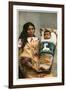 Menominee Indian Woman with Papoose-null-Framed Art Print