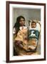 Menominee Indian Woman with Papoose-null-Framed Art Print