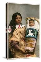 Menominee Indian Woman with Papoose-null-Stretched Canvas