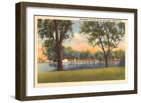 Menominee Park and Lagoon, Oshkosh, Wisconsin-null-Framed Art Print