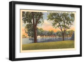 Menominee Park and Lagoon, Oshkosh, Wisconsin-null-Framed Art Print