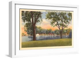 Menominee Park and Lagoon, Oshkosh, Wisconsin-null-Framed Art Print