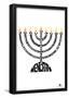 Menorah Text Poster-null-Framed Poster