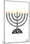 Menorah Text Poster-null-Mounted Poster