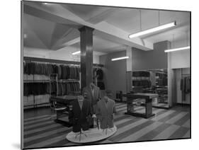 Mens Clothes Shop Interior, Alexandre of Oxford Street, Mexborough, South Yorkshire, 1963-Michael Walters-Mounted Photographic Print