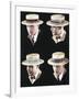 Mens Hats, USA, 1920-null-Framed Giclee Print