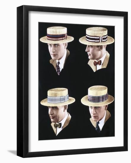 Mens Hats, USA, 1920-null-Framed Giclee Print