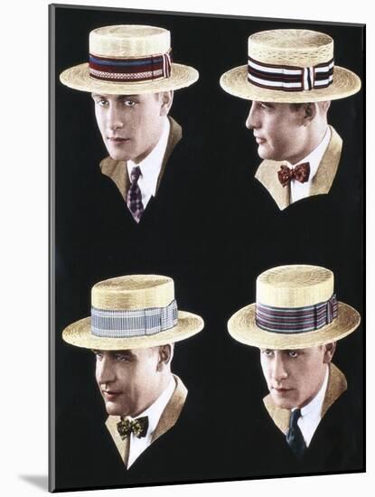 Mens Hats, USA, 1920-null-Mounted Giclee Print