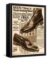 Mens Shoes 1924-null-Framed Stretched Canvas