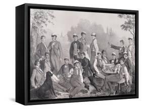 Mensuren' or Student Members of the Duelling Society on a Outing-null-Framed Stretched Canvas