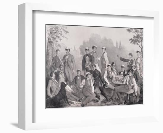 Mensuren' or Student Members of the Duelling Society on a Outing-null-Framed Giclee Print