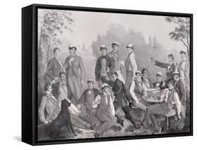Mensuren' or Student Members of the Duelling Society on a Outing-null-Framed Stretched Canvas