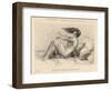 Mental Patient at la Salpetriere Going Through the Phase of Large Movements-P. Richer-Framed Art Print
