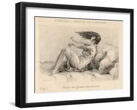 Mental Patient at la Salpetriere Going Through the Phase of Large Movements-P. Richer-Framed Art Print