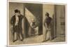 Mental Patient Confined in a Strait-Jacket is Chained Barefoot in a Small Bare Cell-null-Mounted Art Print