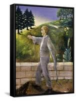 Mental Patient Going for an Early Morning Walk-Dr. Max Simon-Framed Stretched Canvas