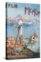 Menton - Affiche du P.L.M.-null-Stretched Canvas