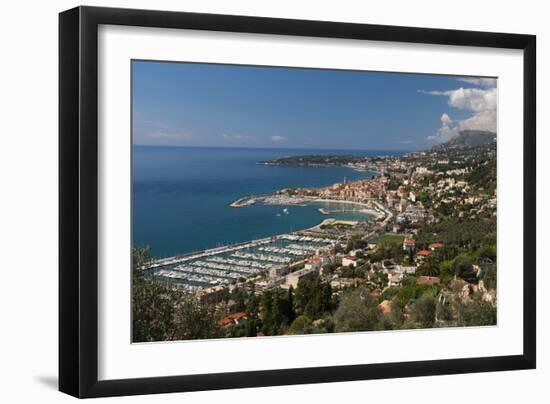 Menton and Cap Martin, Provence-Alpes-Cote D'Azur, French Riviera, France, Mediterranean, Europe-Sergio Pitamitz-Framed Photographic Print