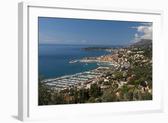 Menton and Cap Martin, Provence-Alpes-Cote D'Azur, French Riviera, France, Mediterranean, Europe-Sergio Pitamitz-Framed Photographic Print