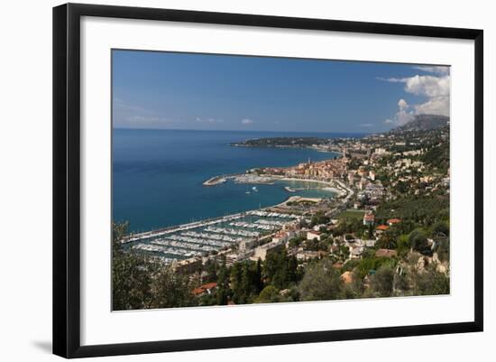 Menton and Cap Martin, Provence-Alpes-Cote D'Azur, French Riviera, France, Mediterranean, Europe-Sergio Pitamitz-Framed Photographic Print