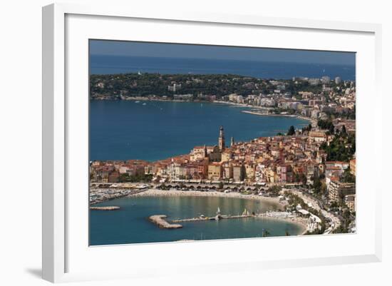 Menton and Cap Martin, Provence-Alpes-Cote D'Azur, French Riviera, France, Mediterranean, Europe-Sergio Pitamitz-Framed Photographic Print