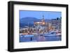 Menton at Dusk, Cote D'Azur, France, Europe-Christian Heeb-Framed Photographic Print